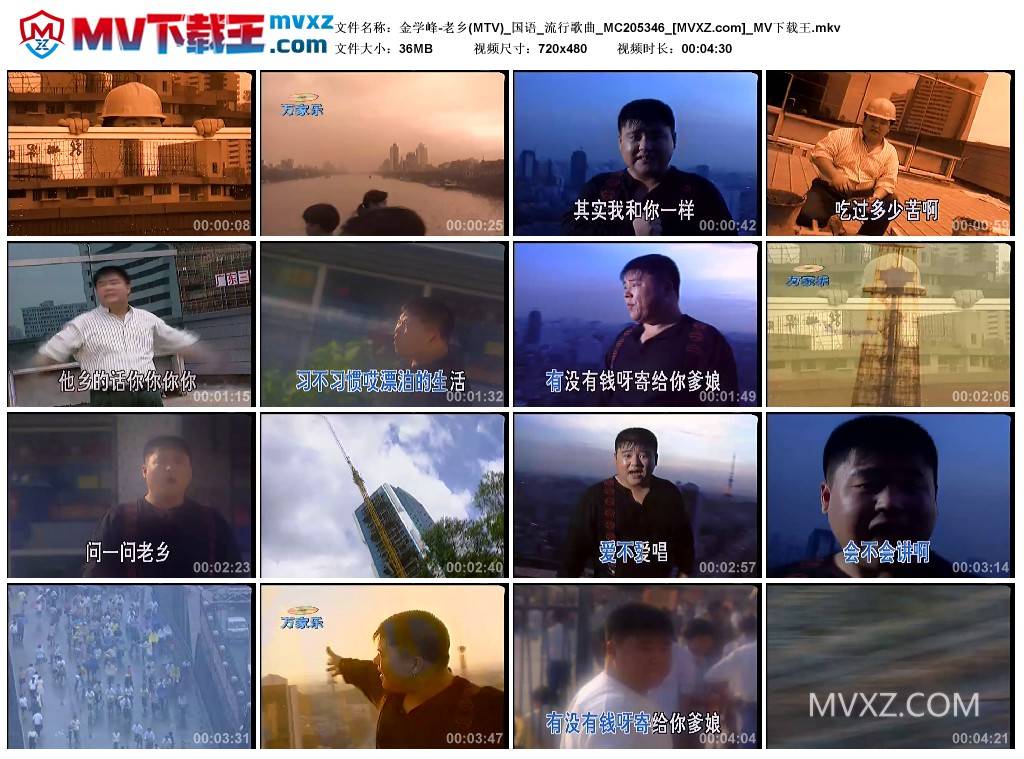 金学峰-老乡(MTV)_国语_流行歌曲_MC205346
